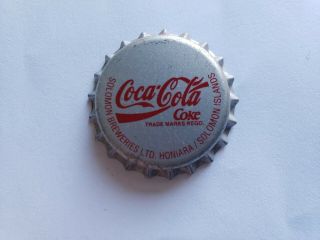 Coca Cola Solomon Islands Soda Bottle Cap Crown Coke Beer Old Rare