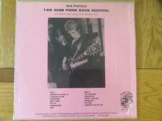 Rare First Pressing Sex Pistols 100 Club Punk Rock Festival 20th Sept 1976