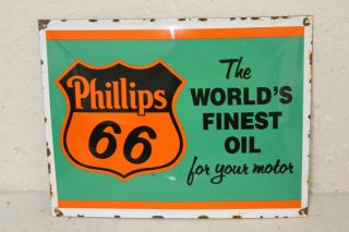 Phillips 66 Oil Vintage Style Porcelain Signs Gas Pump Man Cave Station