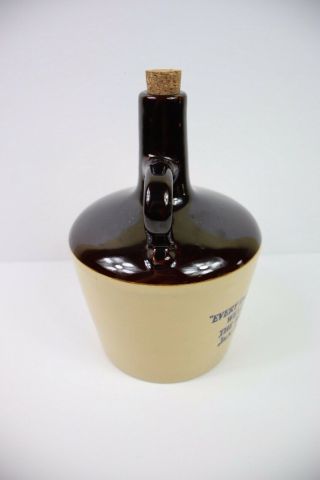 Vintage Jack Daniels Tennessee Whiskey Pottery Jug with Handle Crock Cork 3