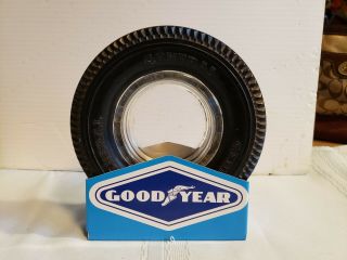 Vintage Rubber Tire Ashtray Stand For 6 ,  Or - Good Year