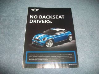 2011 Mini Cooper S Coupe Ad " No Backseat Drivers "