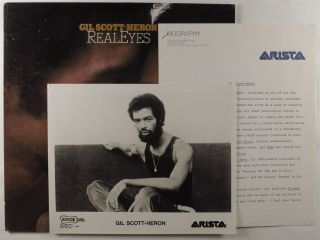 Gil Scott - Heron Real Eyes Arista Lp Vg,  /nm Promo W/ Press Kit