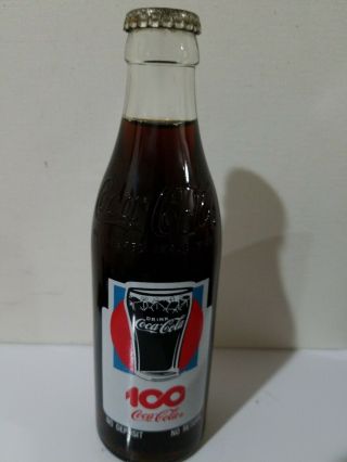 Coca Cola 1986 Sweden 100th Anniversary Coca Cola 296 Ml.  Bottle