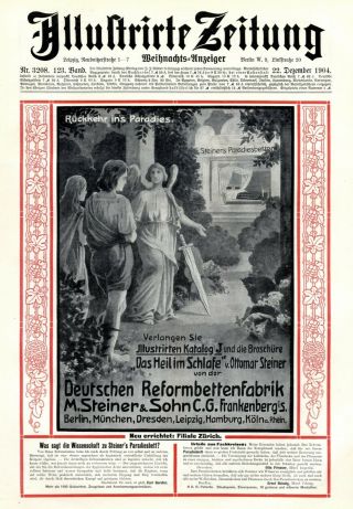 Steiner Pardise Bed Frankenberg Xl 1904 Ad Return To Paradise Adam Eve Archangel