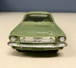 Vintage 1965 Ford Mustang Fastback Olive Green Processed Plastic Toy Car 2