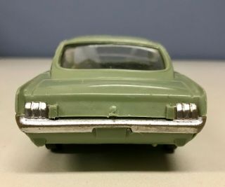 Vintage 1965 Ford Mustang Fastback Olive Green Processed Plastic Toy Car 4