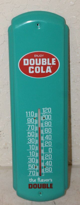 Double Cola Thermometer Sign Vintage Style Country Store Advertising Man Cave