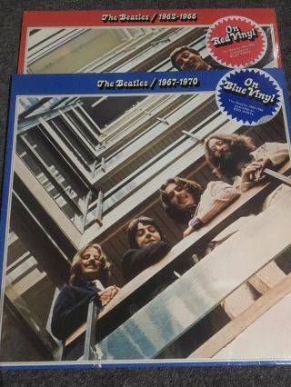 The Beatles Red Album And Blue Album Vinyl Lp