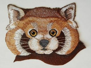 Red Panda Embroidered Patch 6.  9 " X 5.  4 "