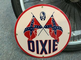 Classic Dixie Oil Company - Porcelain Coated 18 Gauge Metal Sign