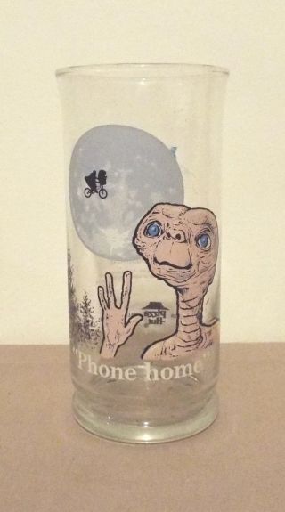 Vintage 1982 Pizza Hut Limited Edition E.  T.  Phone Home Glass