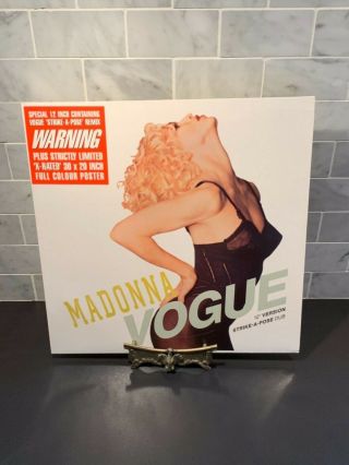 Madonna Vogue 12’ Record With Poster