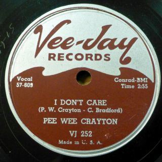 Pee Wee Crayton EL DORADOS 78 I FOUND MY PEACE OF MIND Vee Jay STRONG VG,  RJ 349 2