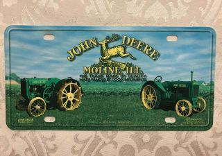 John Deere Plasticolor Chroma License Plate Frame Wall Decor