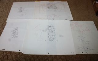 Bozo The Clown Larry Harmon Animated Model Storyboard Sketch Art 70