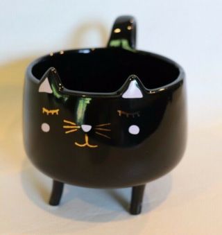 Arlington Design Sweet Black Kitty Cat With 4 Legs Mug Cup
