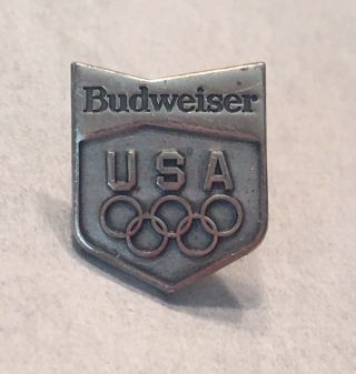 Vintage Cto Sterling Silver Budweiser Usa Olympic Beer Tie Tack Lapel Pin