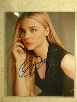 Chloe Grace Moretz Hand Signed Autograph 8 By 10 Photo Pose With