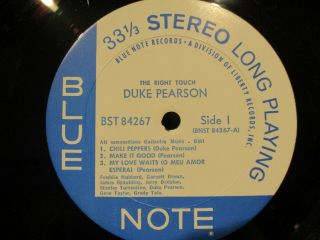 Duke Pearson ' The Right Touch ' LP Blue Note BSST 84267 Van Gelder 3