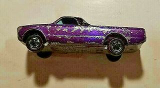 1968 Mattel Hot Wheels Custom Fleetside (red Line) Purple (hk) Good Pc