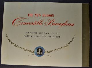 1949 Hudson Convertible Brougham Sales Brochure Folder 49