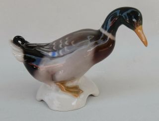 Vtg.  Goebel Mallard Duck Porcelain Figurine W.  Germany