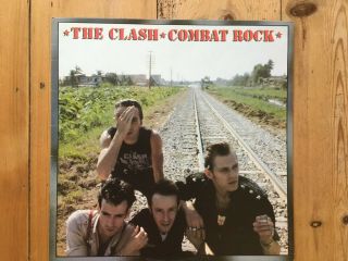 The Clash - Combat Rock - Fmln 2 1982 Pressing Record Vinyl With Poster