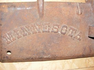 Vintage Minnesota Cast Iron Mower Tool Box Lid Cover