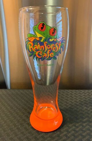 Rare Rainforest Cafe Cha Cha The Frog Pilsner Glass - Chicago