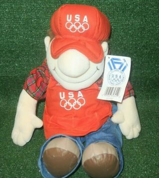 Nwt Vintage Homer D.  Poe Home Depot Doll 1996 Olympic Games Atlanta Plush Doll