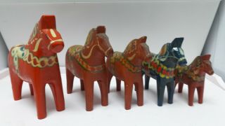 Set Of 5 Nils Olsson Decorative Horses