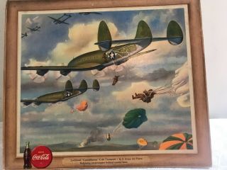 Ww Ii Coca Cola 1943 Lockheed Coustellation C - 69 Transport Army Litho Print