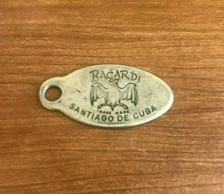 Rare Bacardi Rum Bat Logo Cuban Virgen De La Caridad Medal Keychain Key Havana