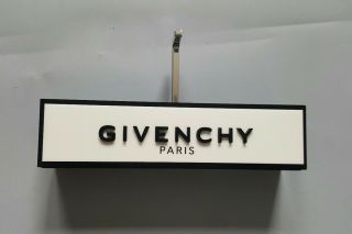 Givenchy Black And White One Piece Logo Display Plaque In Plexiglass