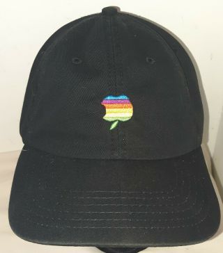 Vintage 1991 Upside Down Rainbow Apple Logo Baseball Cap Powerbooks