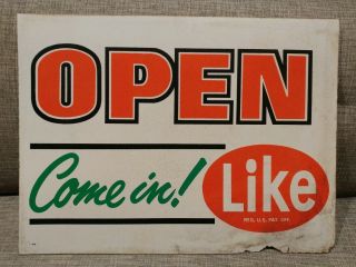 VINTAGE ANTIQUE LIKE DIET SODA OPEN COME IN ADVERTISING SIGN 50s OLD 7up SPRITE 2