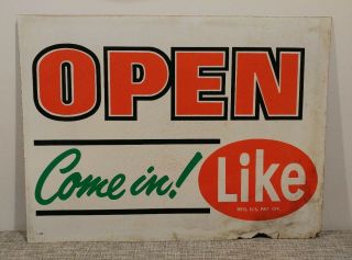 VINTAGE ANTIQUE LIKE DIET SODA OPEN COME IN ADVERTISING SIGN 50s OLD 7up SPRITE 6