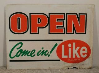 VINTAGE ANTIQUE LIKE DIET SODA OPEN COME IN ADVERTISING SIGN 50s OLD 7up SPRITE 8