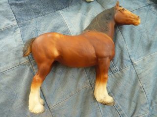 Breyer Molding U.  S.  A.  Draft Horse Vintage Large 9.  5 " Tall Plastic