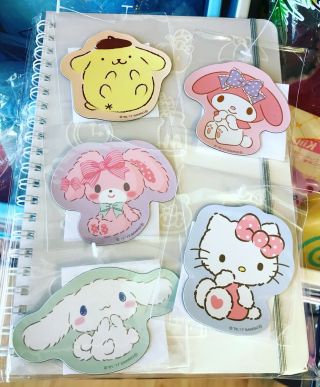 Sanrio Hello Kitty Characters Die - Cut 5pc Magnet Trinkets Complete Set