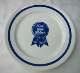 (1) Vintage Pabst Blue Ribbon Restaurant Ware 10 " Dinner Plate By Mcnicol China