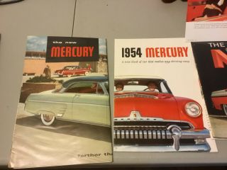 5 Vintage 1950,  S Mercury Brochures