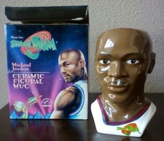 Space Jam Michael Jordan Ceramic Figural Mug,  1996,  Box