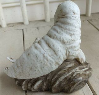 White Porcelain Mother Seal Sea Lion & Baby figurine Hand Painted ROC 2
