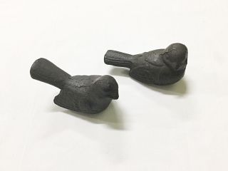 K - Rac Cast Iron Rustic Bird Statues (set Of 2) (1184 - 10223)
