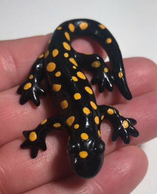Yowie California Tiger Salamander Figure Ambystoma Californiense Spotted 2 1/4 "