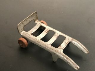 Pre - War Marx Toy Pressed Steel Hand Truck Dolly Delivery Cart Luggage Trolley
