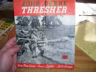(r) Antique 1940 John Deere Thresher Sales Book
