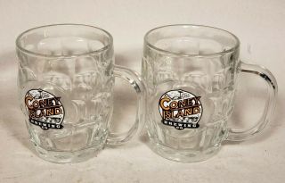 Coney Island Brewing Company Set Of Two (2) 20 Oz Glass Beer Mugs -